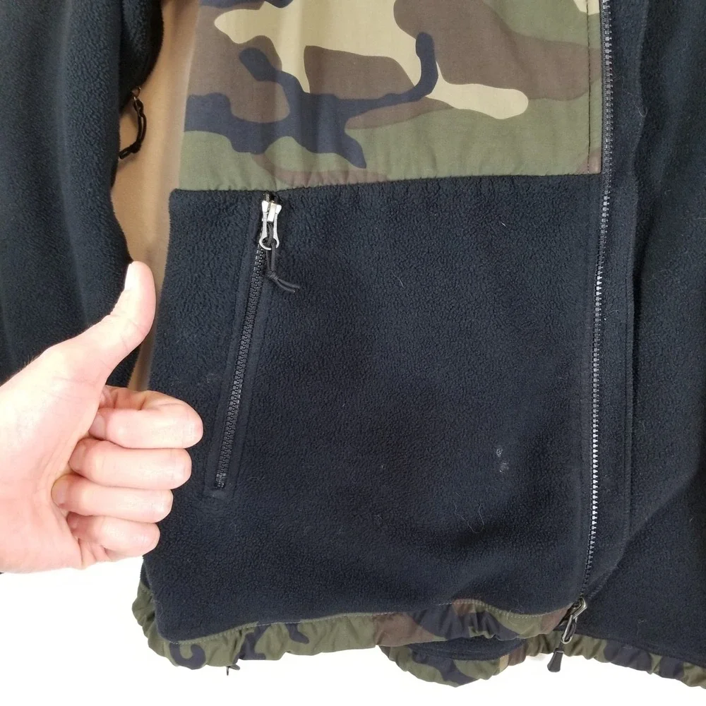 The North Face Denali Fleece Jacket Mens XXL Black Camo Full Zip Gorpcore Coat
